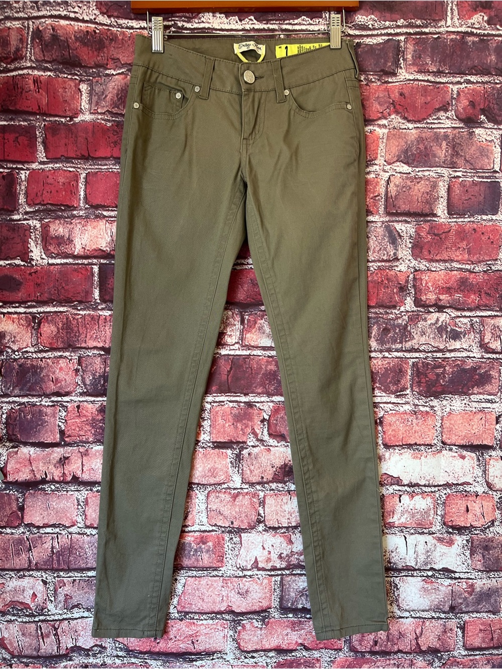 Indigo Rein Olive Green Low Rise Skinny Pants
